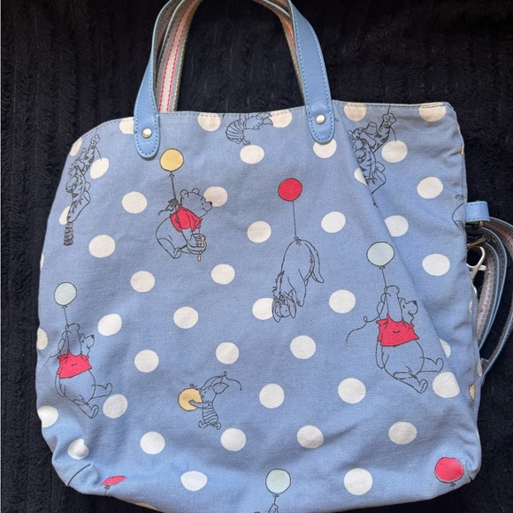 Cath Kidston Blue Polka Dot & Winnie the Pooh Tote Bag - Picture 2 of 5